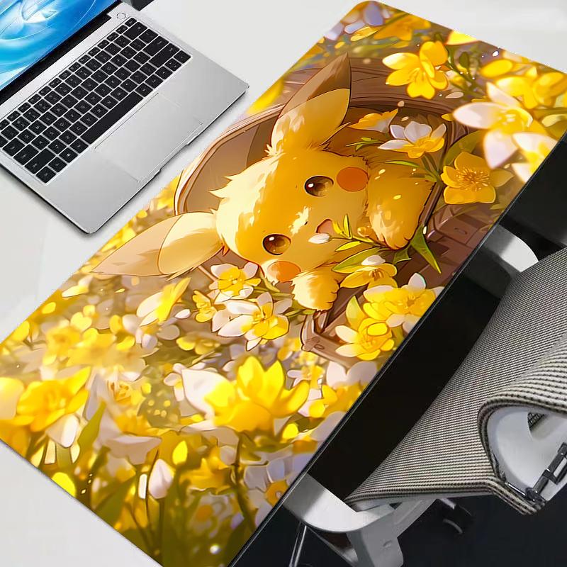 Mouse Pad notbook gamer Large Pokemon Pikachu Keyboard NonSlip Rubber Computer Carpet Desk Mat PC Gamer x MousePad