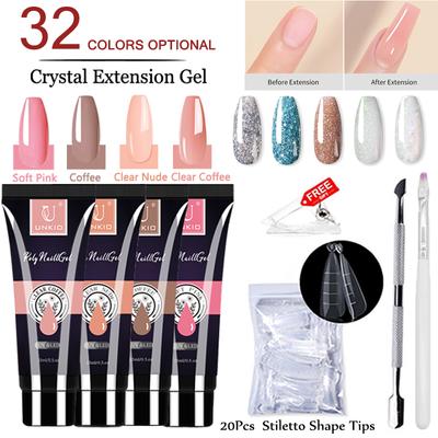 Поли-набор для ногтей, УФ-светодиод, быстрое наращивание, наконечник-шпилька, двойной формы, наращивающий гель для ногтей, маникюрный набор, мини-набор для гель-лака