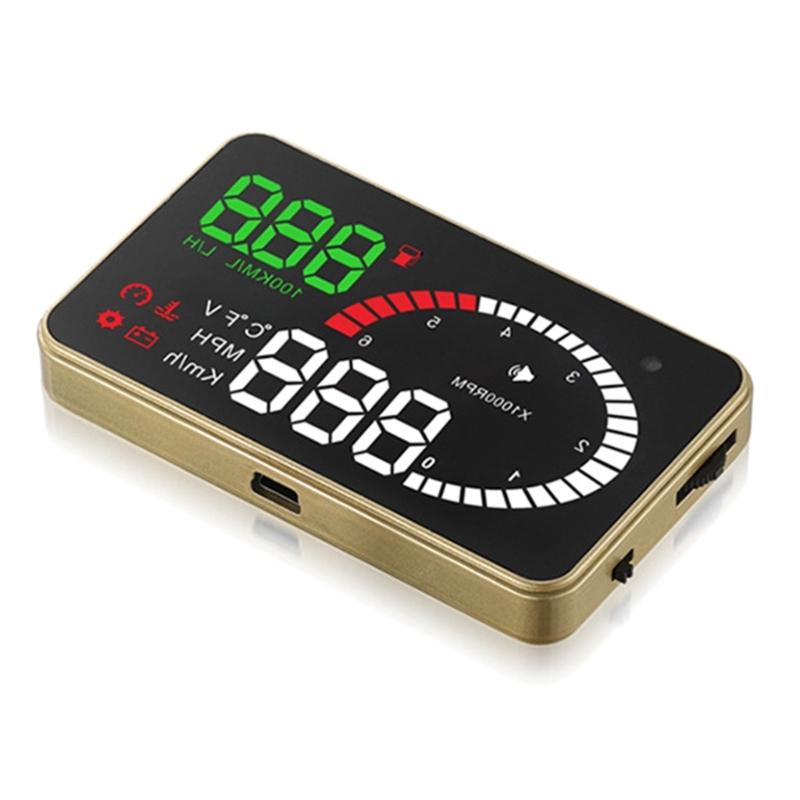 Спидометр HUD OBD2 цифровой измеритель скорости KMH спидометр проекционный дисплей для автомобиля с сигнализацией превышения скорости и температуры воды
