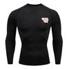 For Men Summer Athletic Compression T-Shirt Breathable Quick-Dry High-Elasticity Short Sleeve Tee with Bold Zero Two Graphic Gym