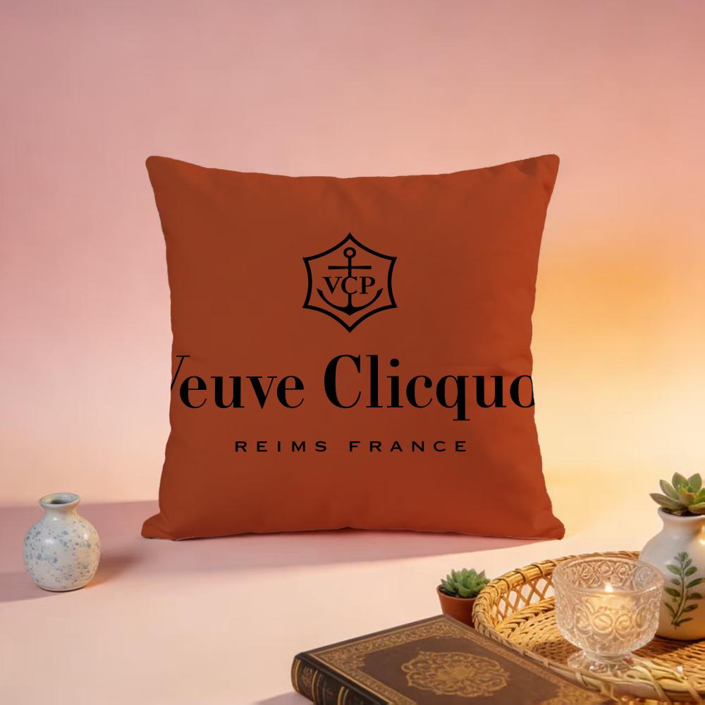 Fashion VVeuve Clicquoting Cushion Cover Premium SkinFriendly Pillow Case MultiPurpose for Home Office Travel