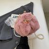 Плюшевая сумка-кролик женская корейская версия милая портативная меховая сумка 2025 осень-зима новая сумка-клипса с кроличьими ушками