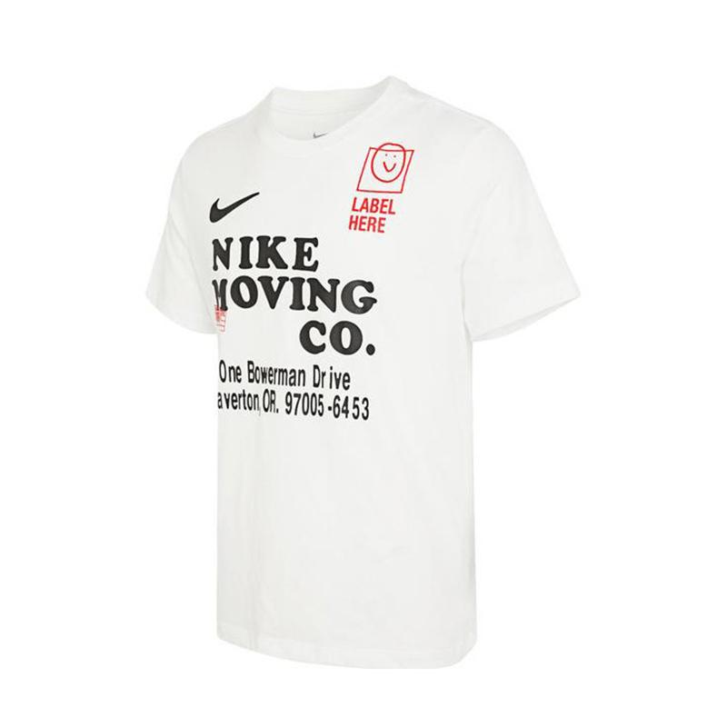 Nike Тренировочная футболка с короткими рукавами Dri-FIT с буквенным принтом, мужские топы, белые FD0135-121