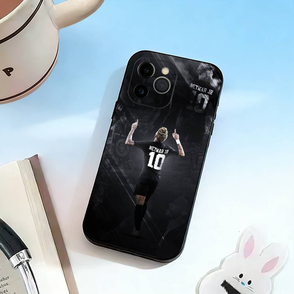 Футбольный 10 Для NEYMAR JR Чехол для телефона Для iPhone 17, 16, 15, 14, 13, 12, 11 Plus, Pro Max, Другие Мягкий Черный Чехол