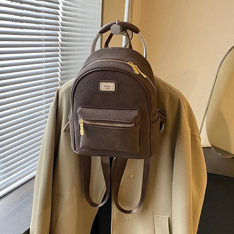 Повседневная сумка для поездок на работу в стиле ретро большой вместимости женская 2025 новая популярная рельефная сумка-рюкзак школьная сумка осень-зима