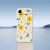 For iPhone 17 Air Case Yellow Floral and Leaves Pattern Printing Straight Edge TPU Phone Back Cover
