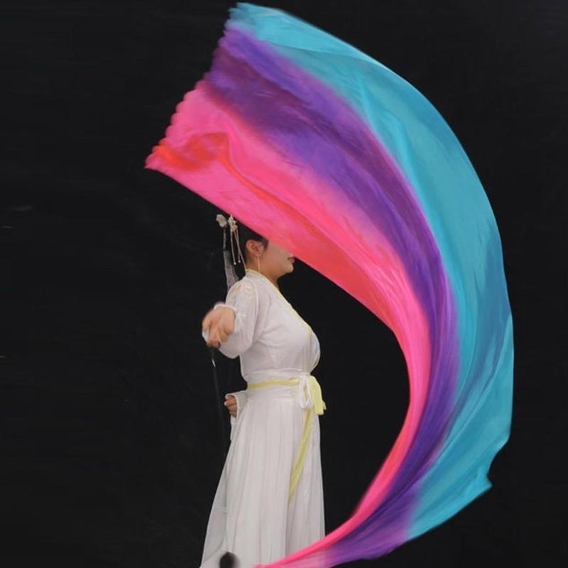 Play Silk Scarf Silk Veil Poi Thrown Balls Stage Performances Props