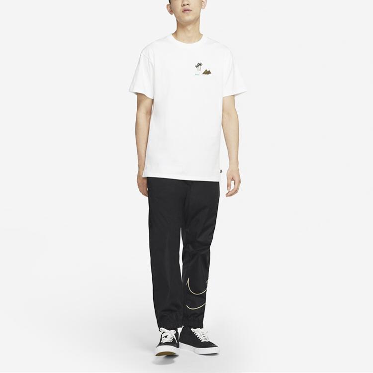 Nike SB Sphinx Skateboard Crew Neck Футболка с короткими рукавами Мужские топы Белые DD8914-100