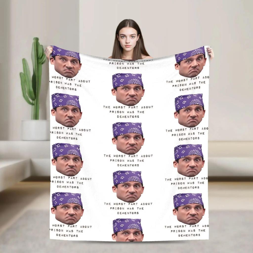 Mike Michael Scott Funny Meme Warm Soft Blanket for Boy Girl Plush Throw for Couch Bed Flannel Sofa Cover Novelty Bedspread