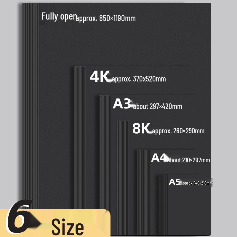 Круглый белый и черный картон: Форматы A3, A4, A5