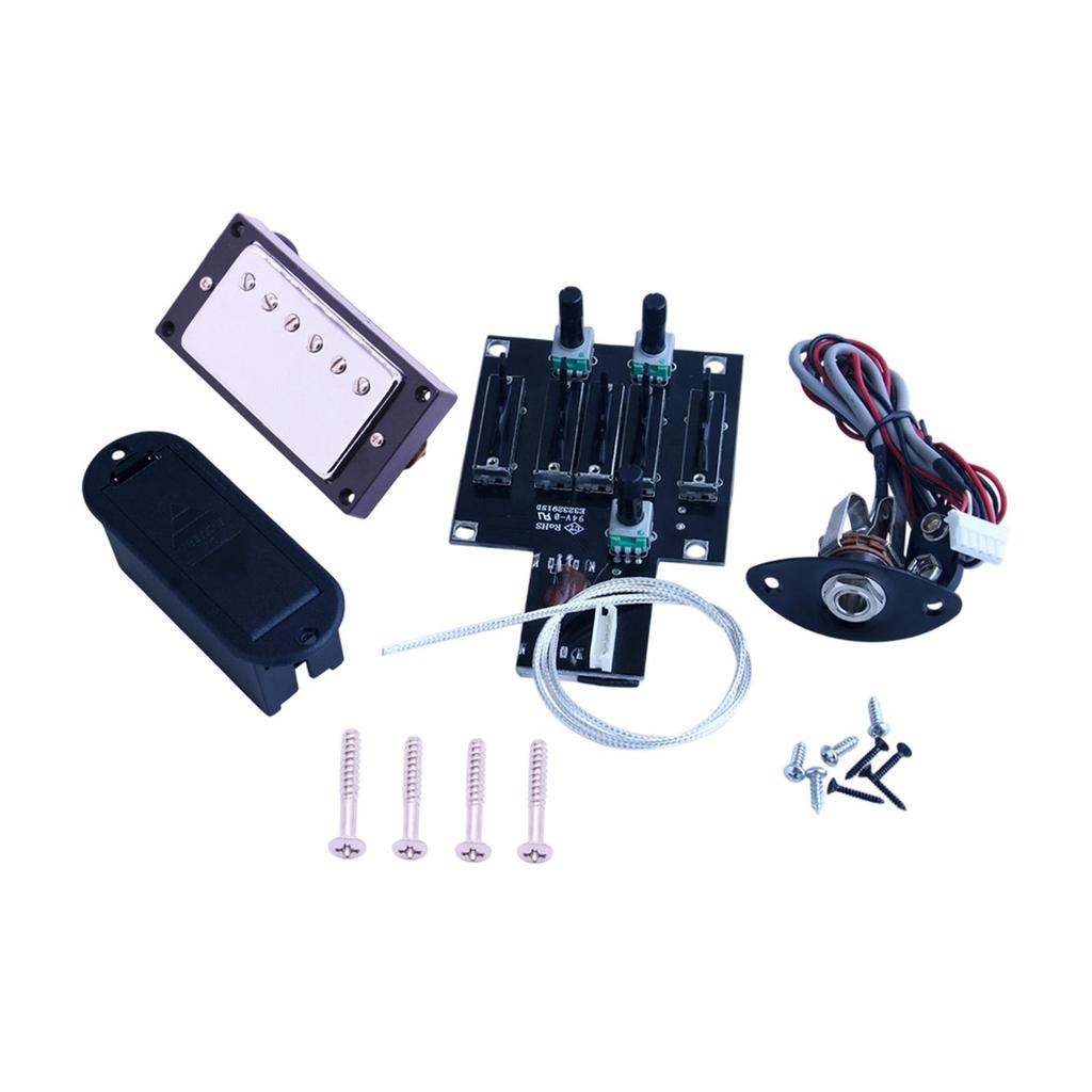 Acoustic Guitar Pickup 4 Band Preamp EQ Tuner Digital Amplifier Part Music Instrument Accessory for Studio Recording