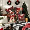 1pc Red Christmas Cushion Cover Snowman Santa Claus Durable Cover 2025 New for Home Ornament Xmas New Year Christmas Decor