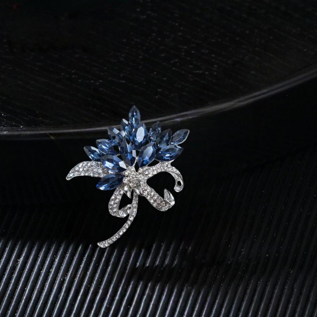 Изысканный Букет из Страз Черной Орхидеи Хрустальная Брошь Аксессуары для Корсажа - Хит Продаж