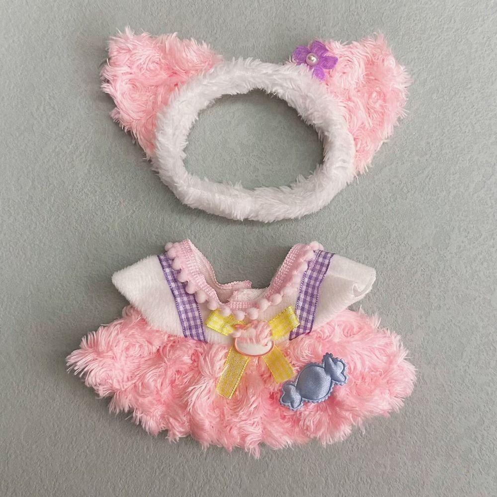 С мультяшной повязкой на голову, аксессуары, платье принцессы, милая кукольная юбка, 20 см, хлопковая кукла/куклы EXO Idol