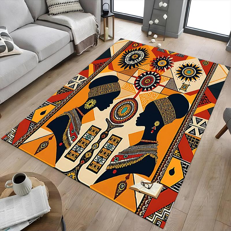 1PC African patterns Extra Large Non-Slip Floor carpet, Office, family, bedroom, Studio - Large Area Rug Indoor Rugs, Vibrant Colors-A222