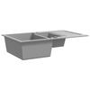 VidaXL Kitchen Sink In Granite Double Bowl Grey Kitchen Home Decoration 142951
