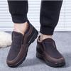 2024 Men's Boots Plush Cotton Shoes Comfortable Male Ankle Boots Slip On Wear-resistant Platform Shoes New Zapatillas De Hombre