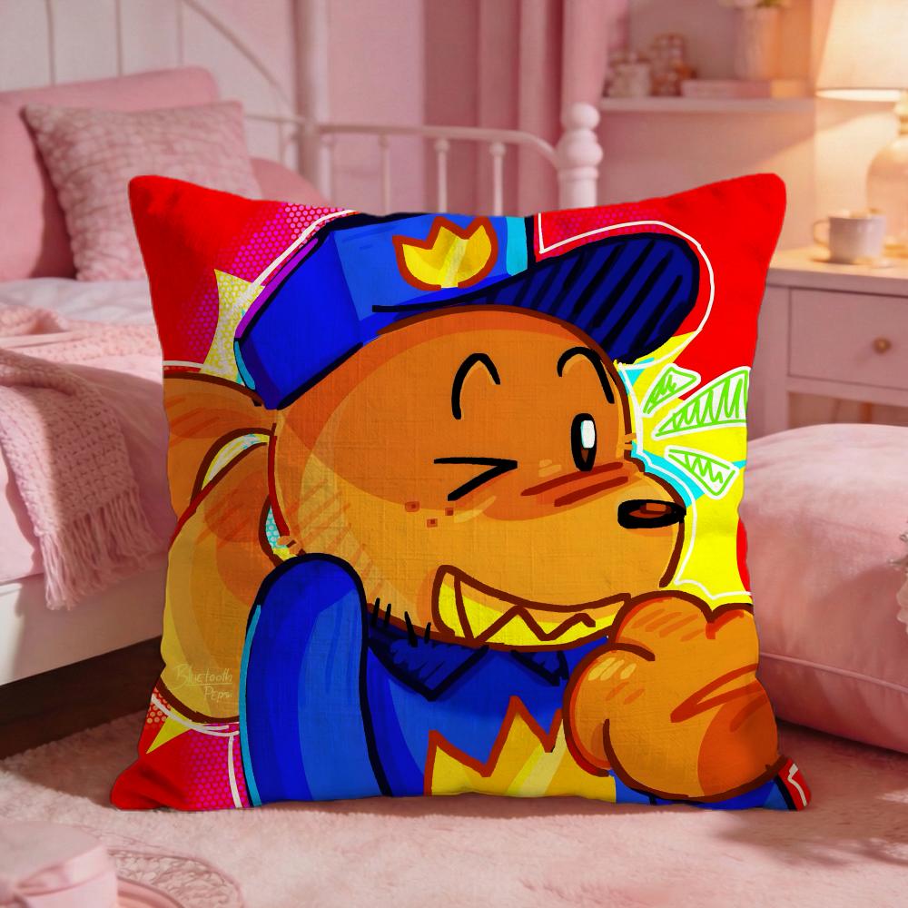 DDogmans Cute Cartoon Cushion Cover Premium Comfort Reversible Pillow Cove Two In One Design For Any Room Car Interior