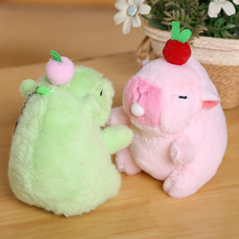 15 см милый плюшевый кулон в виде мыльных пузырей Капибала, мультяшный брелок-подвеска в виде капибары, кукла, плюшевый брелок, украшение для автомобиля, подвеска