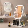 European LED Light Makeup Mirror with Folding Design and Storage