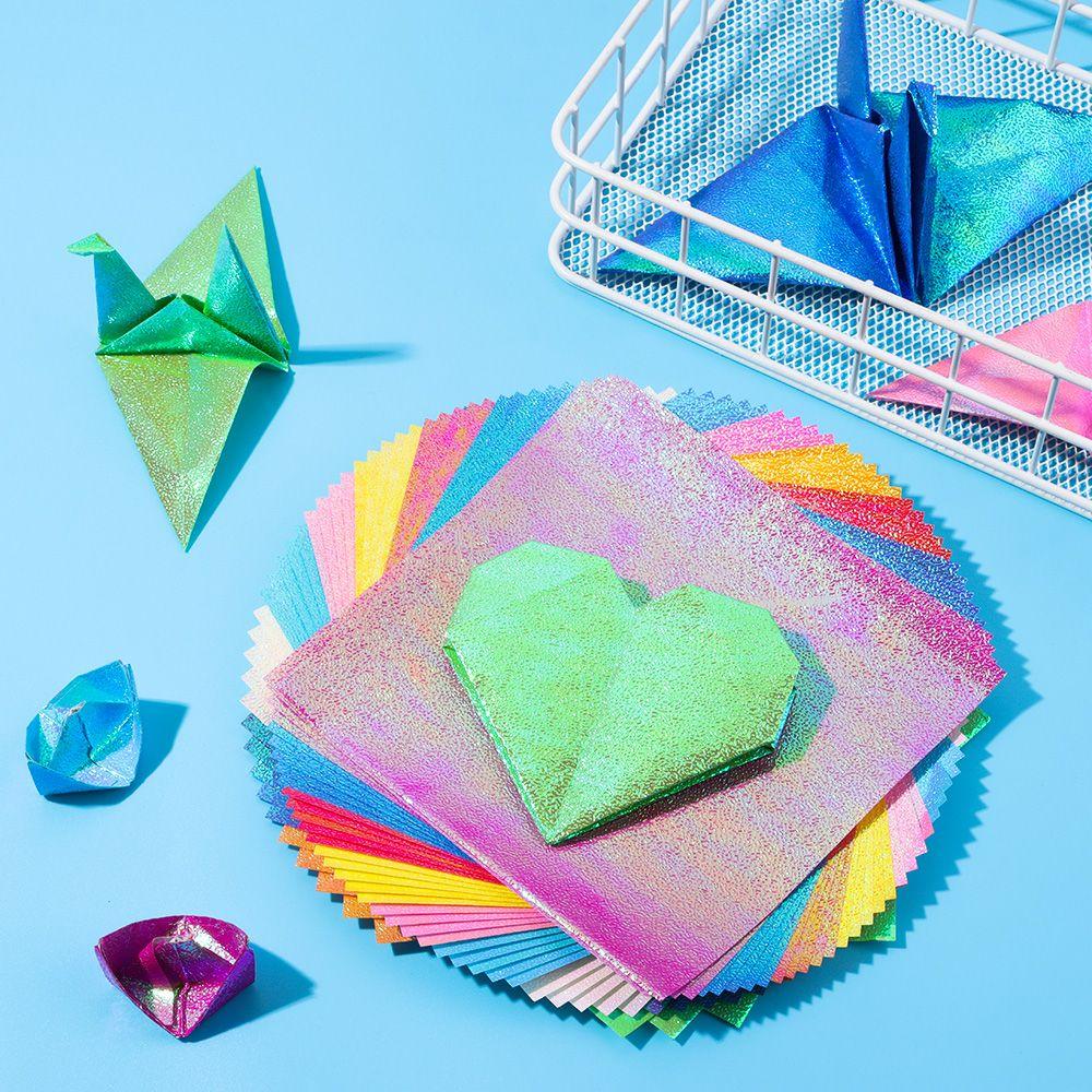 Материал Квадратные Складные Бумаги DIY Аксессуары Скрапбукинг Украшения Блестящая Бумага Оригами