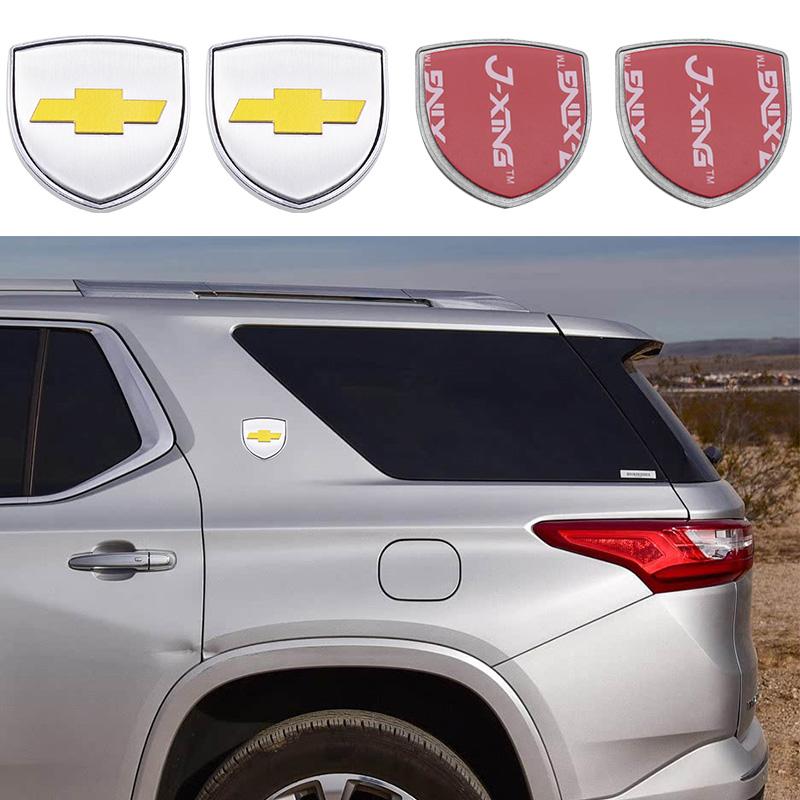AABJX1 1pcs Chevrolet 3D 38mm metal Car Fender side logo Car door Rear Bumper tail door Emblem car door sticker Accessories