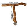 T Shape Design Wood Bird Perch Paw Grinding Surface Chewing Texture Parrot Perch Stand Wood Material Exercise Platform