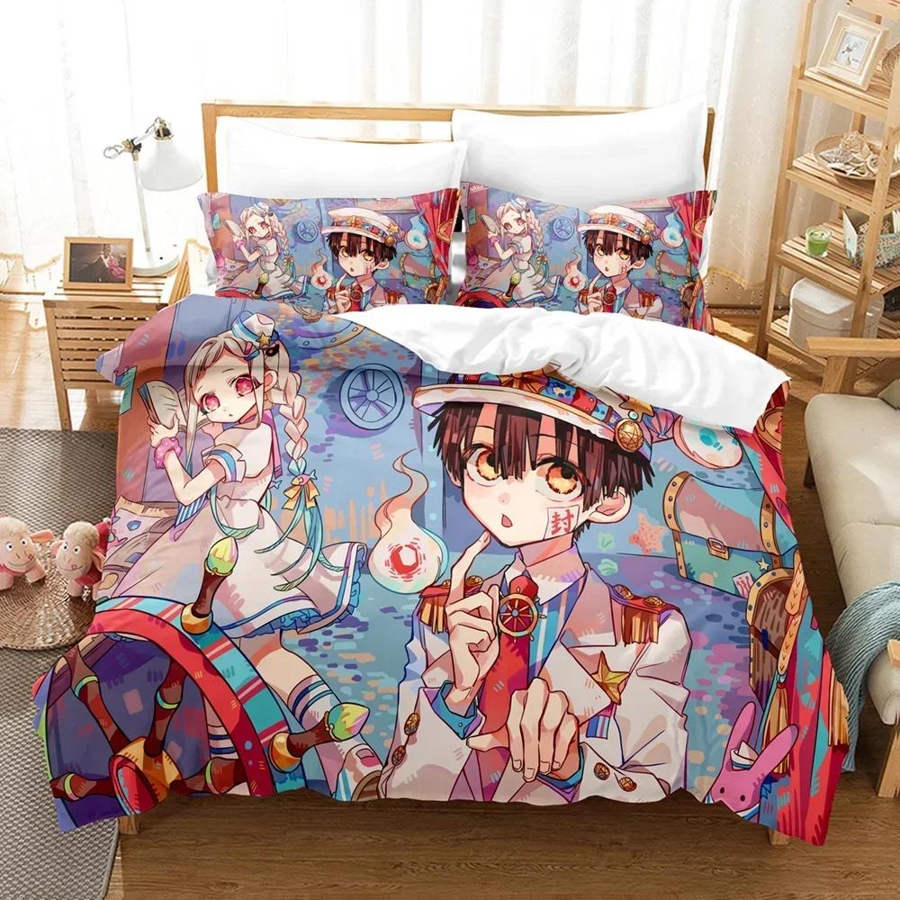 3D Anime Toilet Bound Hanako Kun Bedding Set Printed Duvet Cover Pillowcase Single Double Queen Super King Size Sets