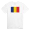 T-shirt - PIXELFORMA - Drapeau de la Roumanie - 100% coton - Manches courtes - Col classique