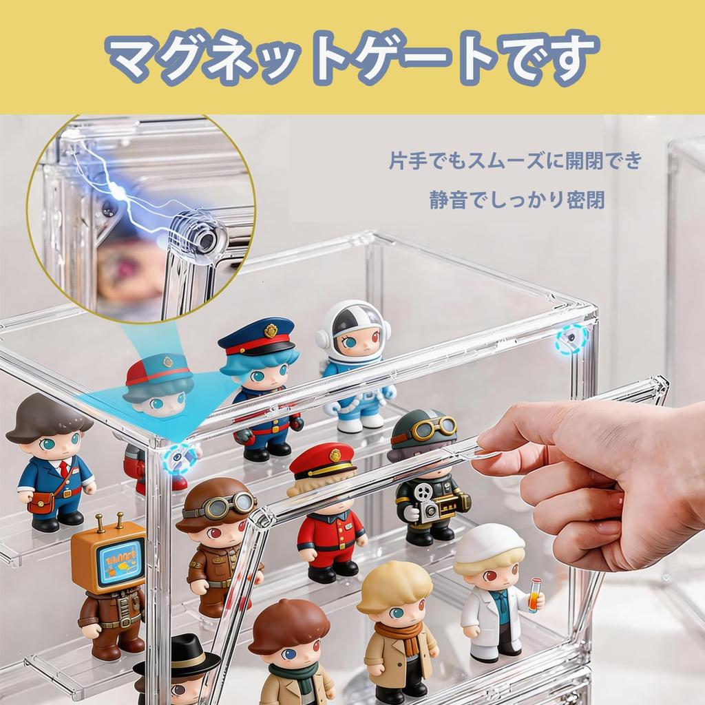 QISHENG Large Capacity Figure Transparent Box Perfect for Blind UV Collection Display for Living Multi-Layer Case, - Boxes/Lego/Gachapon Storage!