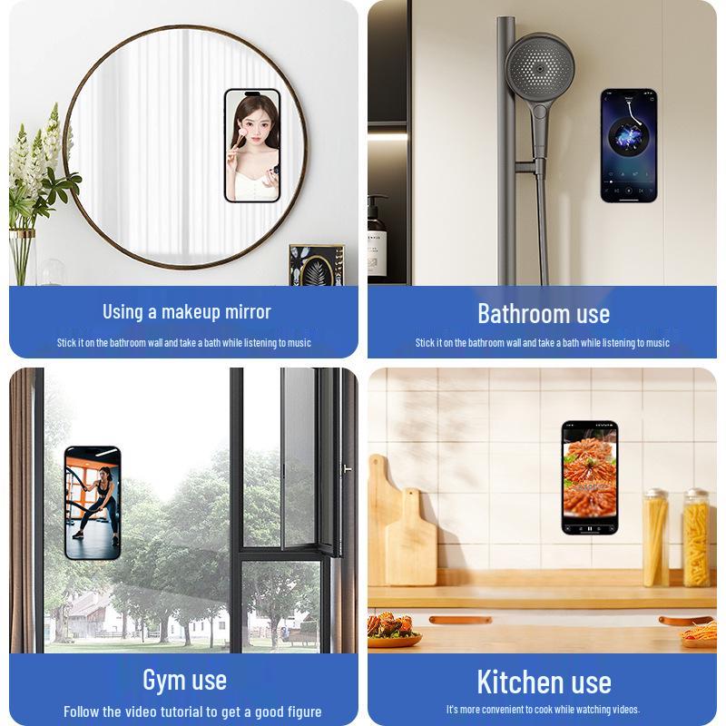 Foldable Non-Slip Silicone Phone Holder with Suction Cup