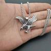 European and American Cross-border, Retro Punk Jewelry, Gold-plated Polished Oiled Eagle Pendant Pendant.