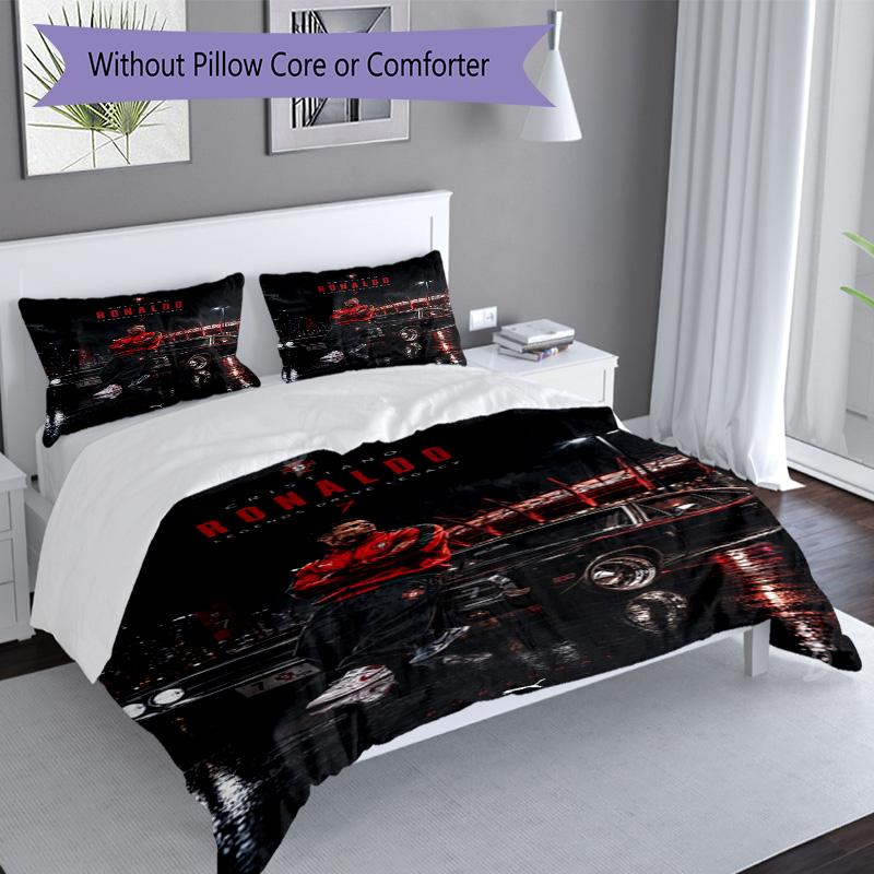 Ronaldo's Prince Neymar's Journey Glory Bedding Set, Breathable Duvet Cover with Pillowcases, Soft Bed Linen for Bedroom Home Decoration, Perfect Fest