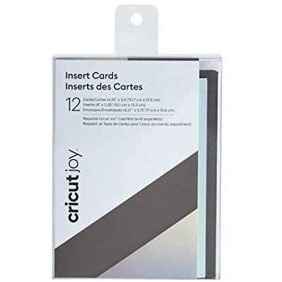 Cricut - 12 Pack A2 Cards and Envelopes - Grey and Silver Holographic