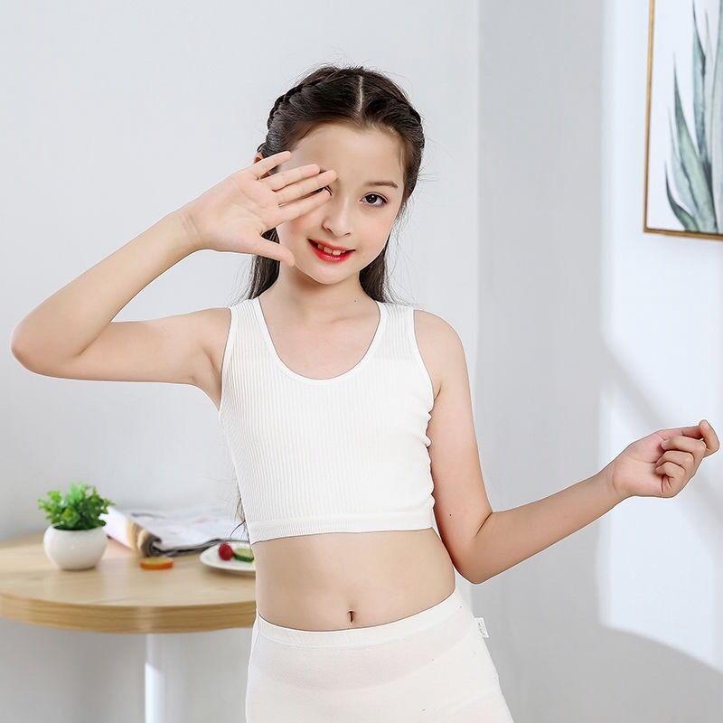 Детский тренировочный бюстгальтер для девочек, нижнее белье для подростков, жилет, нижнее белье для подростков, одежда для периода полового созревания, От 8 до 14 лет