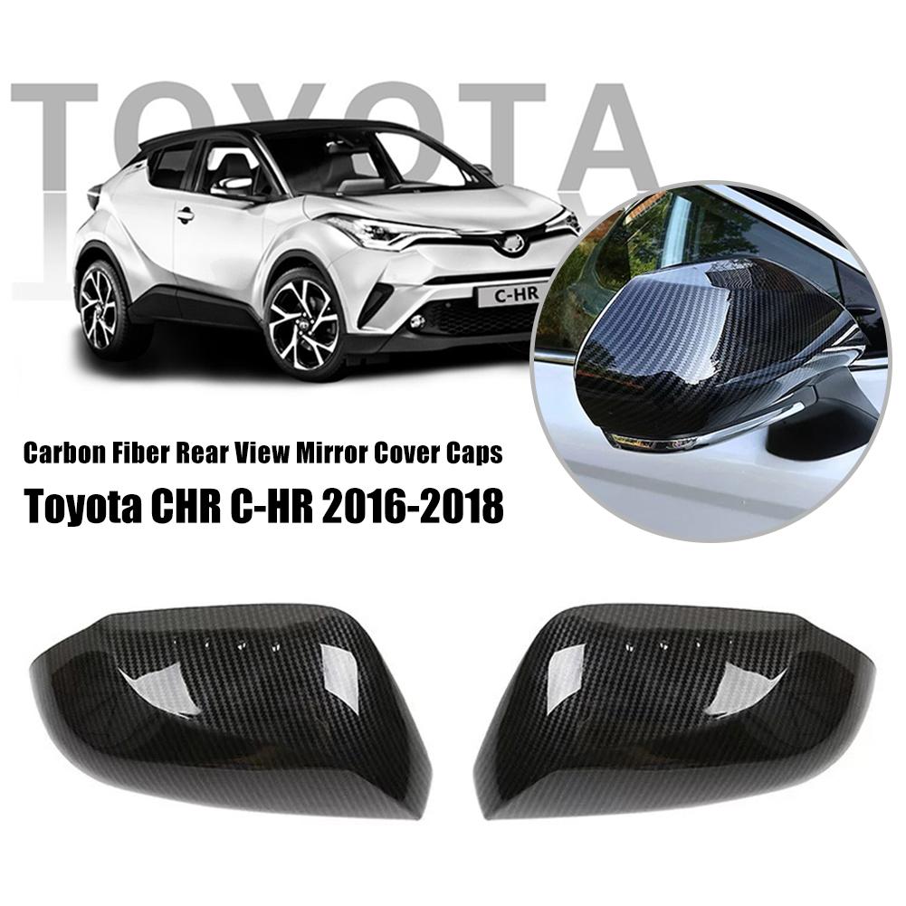Крышка зеркала заднего вида в стиле углеродного волокна, накладка на боковое крыло, крышка зеркала автомобиля, модифицированная деталь для Toyota C-HR