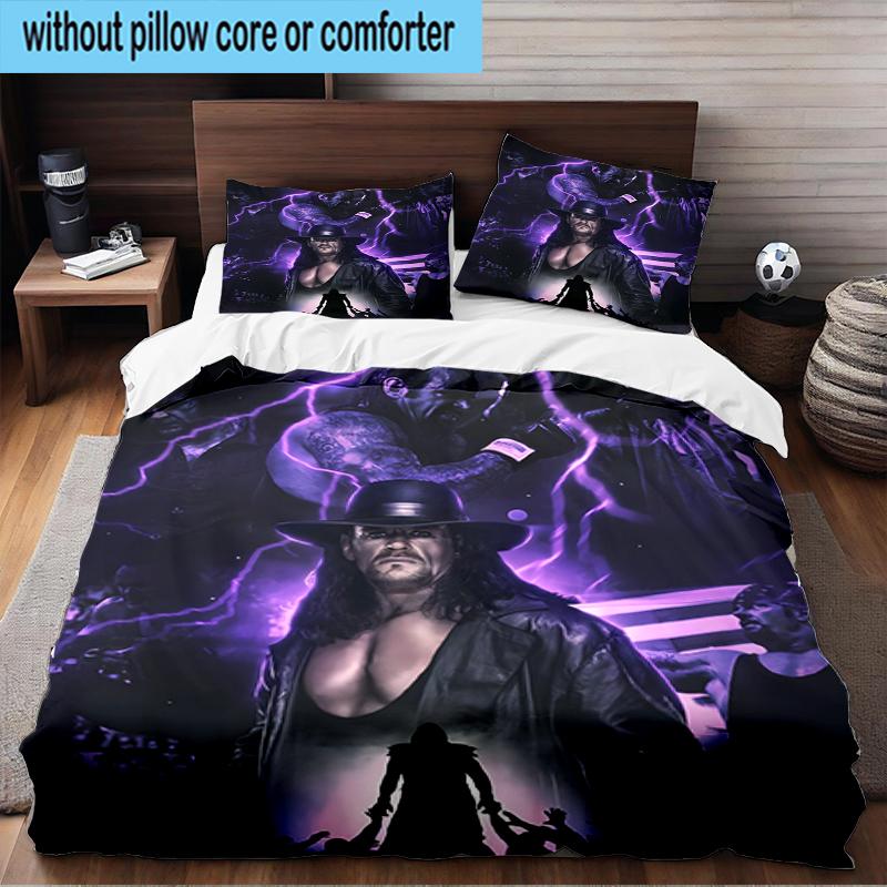 3PCS Moonlit Graveyard Undertaker Bedding Set,Including 1pc Duvet Cover And 2pcs Pillowcases Perfect for Bedroom, Dormitory, Fan Christmas gift