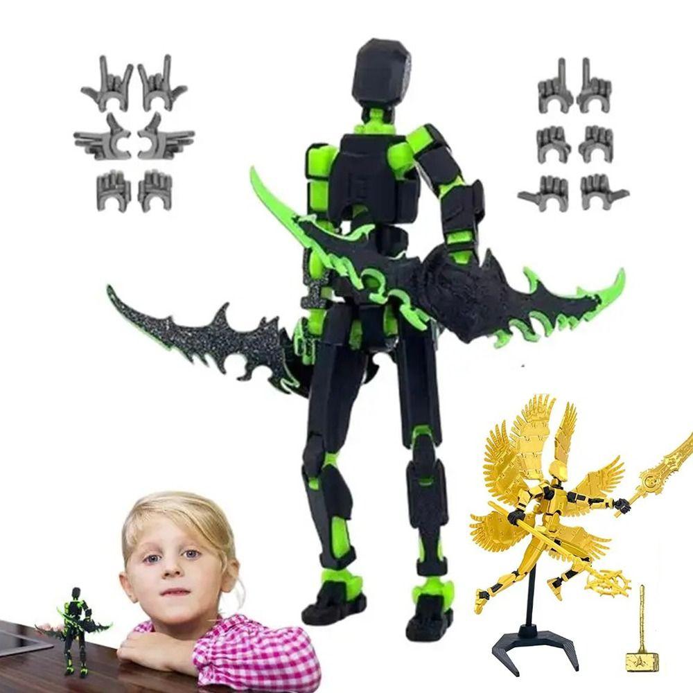 Desktop Decoration 3D Printed T13 Action Figure ABS Robot Dummy Action Figures for Boy Gifts