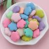 Loose Beads DIY 10 Colors 15*7mm Bracelets 30PCS Necklace Rubber Flowers Beads Fashion Jewelry Making Accessories
