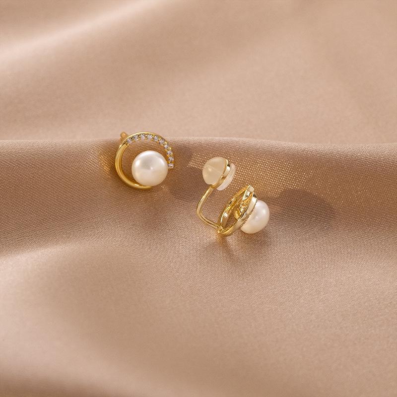 Высококачественные силиконовые жемчужные клипсы для непроколотых ушей - 2021 French S925 Silver Edition