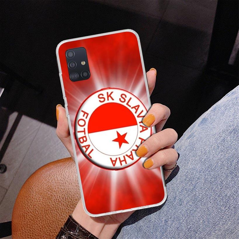 Sk Slavia Praha Czech Republic Phone Case For Samsung Galaxy A52 A32 A22 A12 A51 A31 A50S A30S A20S A10S Note 20 Ultra 10 Plus S