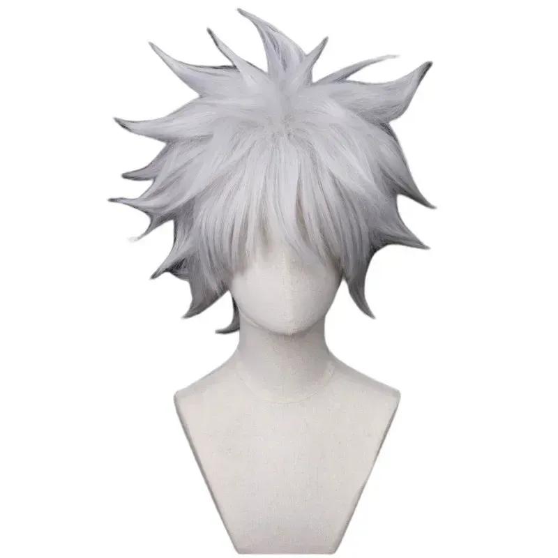 Hunter x Hunter Killua Zoldyck Cosplay Costume Number 99 Badge Halloween Christmas Party Cosplay Suit Shirt Short White Wig