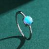 MODIAN 925 Sterling Silver Round Exquisite Charm Sparkling Opal Finger Ring Fashion Female Jewelry For Women Accessories