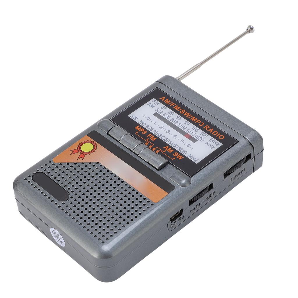 FM MW SW Радио Портативное радио на батарейках MP3-плеер Отличный прием Звук Радио для пожилых людей со слотом для карты для