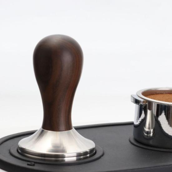 Кофейный тампер, съемная конструкция, плоское основание, нержавеющая сталь, 51/53/58 мм, деревянный молоток для эспрессо, инструмент бариста