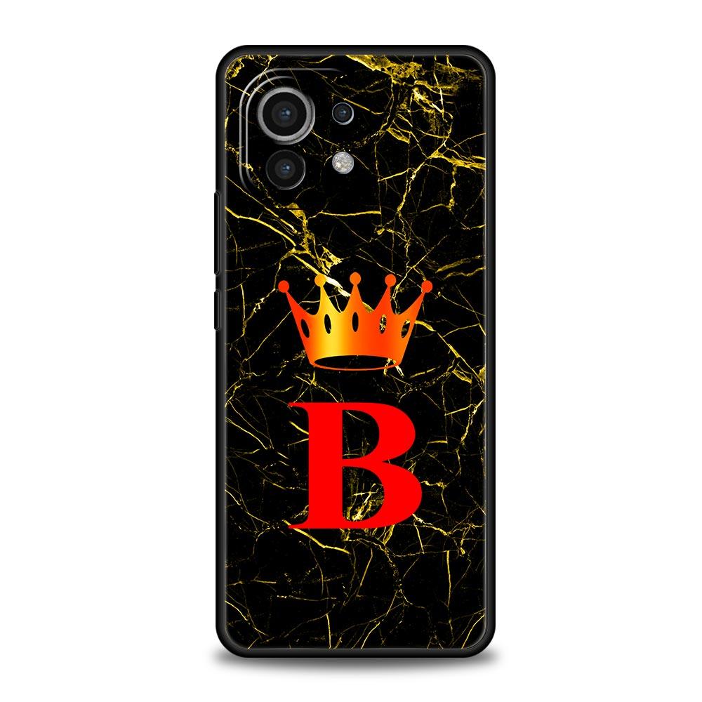 Marble Letter Phone Case Cover for Xiaomi Mi 17 15 14 13 12 11 Ultra 15T 14T 13T 12T 11T Pro Lite 5G Soft TPU Shell Fundas Capas