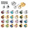 12Pairs Surgical Steel Gold&Silver Color Ear Studs Cartilage Helix Lobe Conch Piercing Earrings Fashion Piercing Body Jewelry