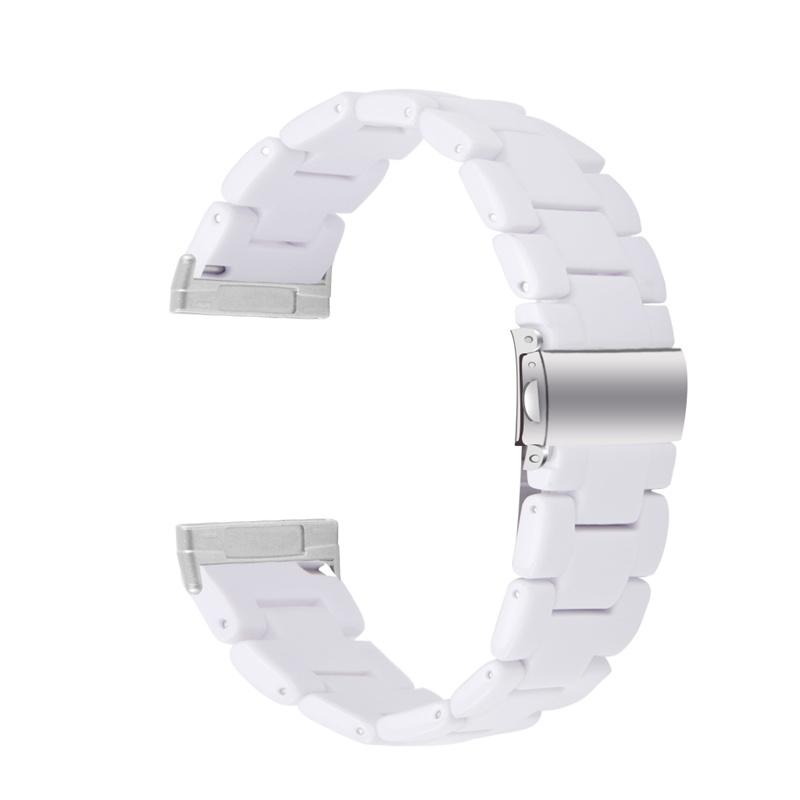 Resin Band for Fitbit Versa 4/Sense 2,20mm Lightweight Watch Strap Bracelet with Stainless Steel Buckle