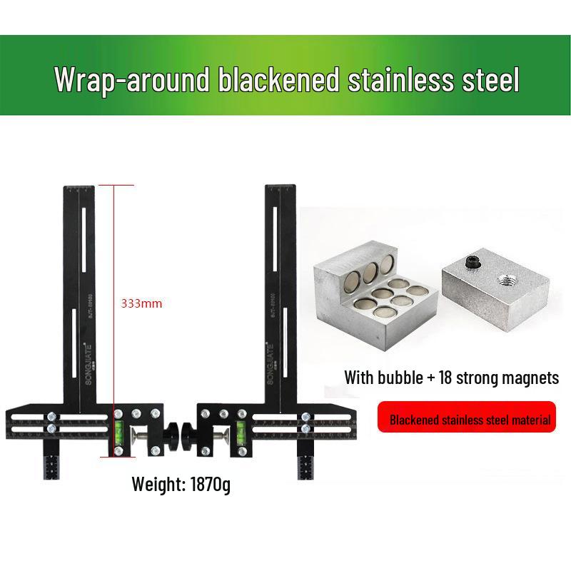 Двухуровневый пузырьковый однолинейный направляющий позиционирующий угольник для лифтовых и школьных рельсовых систем