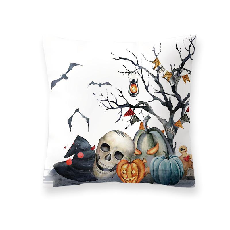 Хэллоуин Тыква Мультяшная Наволочка Праздничная Домашняя Диван Прикроватная Прикроватная Удобная Дышащая Наволочка
